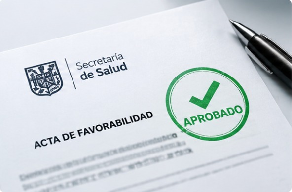 Imagen ilustrativa de un documento de favorabilidad sanitaria